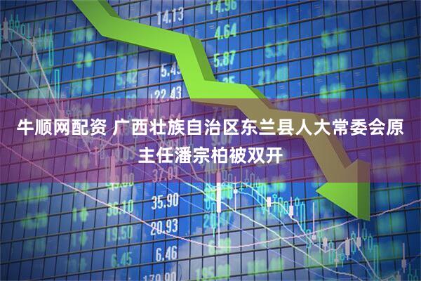 牛顺网配资 广西壮族自治区东兰县人大常委会原主任潘宗柏被双开